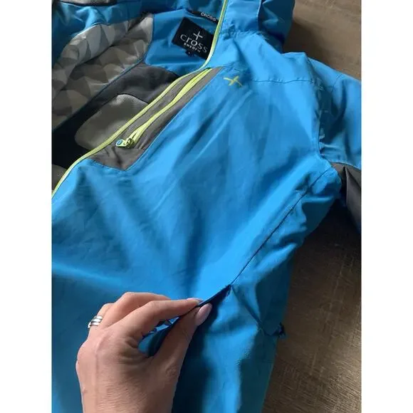 Cross Sweden Ski Jacket Mens L Insulated Snowboard Waterproof Blue Black - Picture 13 of 16